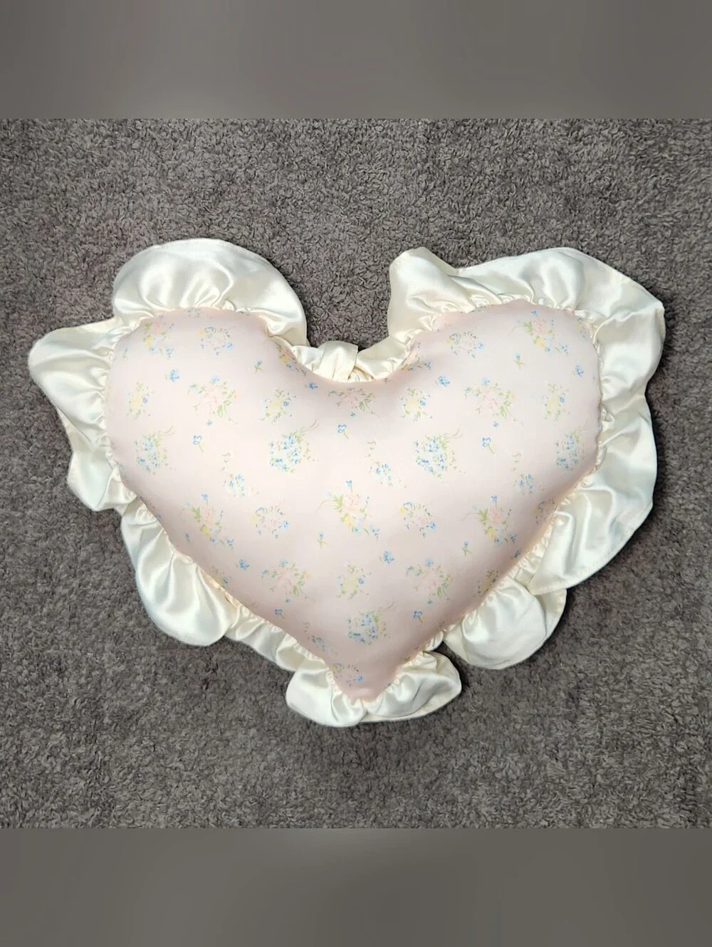 Lacemade Heart Shaped Satin Pillow